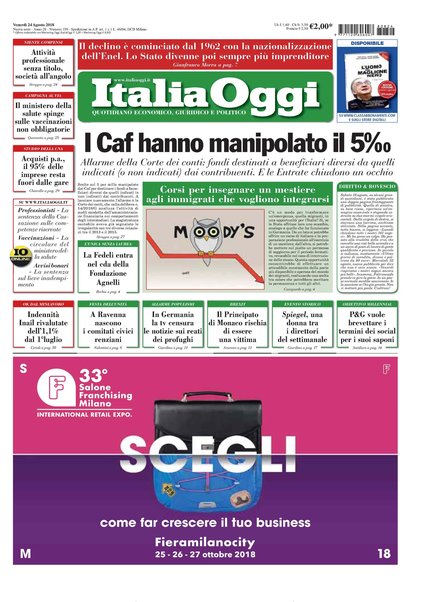 Italia oggi : quotidiano di economia finanza e politica